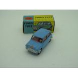 Corgi Toys No 226 Mini Minor, in light blue, overall good plus, chipping to raised edges, paper