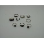 A Small Collection of "925", Silver and Other Dress Rings, including marcasite set, clusters, etc (