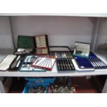 A Mixed Lot of Assorted Plated Cutlery, including matched set of lobster picks, fish knives and