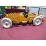 A Modern Re-Issue Cast Metal Model Racing Car by Hubley, playworn.