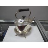 A Hallmarked Silver Tea Kettle on Matching Burner Stand, Horace Woodward & Co Ltd, London 1898,