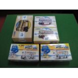 Five Corgi Diecast Model Buses, including #97827 Daimler CWA6 Utility, some duplication noted.