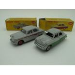 Two Original Dinky Toys, No 164 Vauxhall Cresta Saloon grey/green, and No 176 Austin A105 grey,