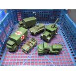 A Small Quantity of Original Dinky Military Vehicles, including No. 199 Recovery Tractor, all