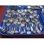 A Collection of Assorted Plated Sifter Spoons:- One Tray