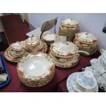 Royal Doulton 'Temple' Pattern D4649 Dinner Service, over seventy pieces, including graduated meat