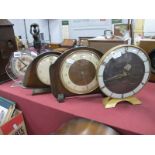 Smiths Slender Mantel Clocks, including gilt metal Bakelite backed, a perspex cased example. (4)