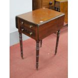A XIX Century Mahogany Pembroke Table, with drop leaves, two small drawers, two dummy drawers to