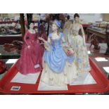 Four Coalport Figurines; La Divina, limited edition No 147/2450, Sweet Red Roses, limited edition No