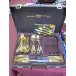 Bestecke Solingen Gold Plated Cutlery, of over seventy pieces in carry case.
