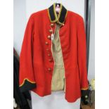 Red Military Jacket, featuring eight 'The Queen's Royal Regt, 1661' buttons, later collar and