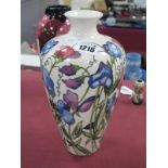 A Moorcroft Pottery Vase, painted in the 'Sweetness' design by Nicola Slaney, shape 72/9,