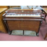 Debain a Paris, Mahogany Framed Organ, having twin sloping foot pedals to base, 105cm wide, 76cm