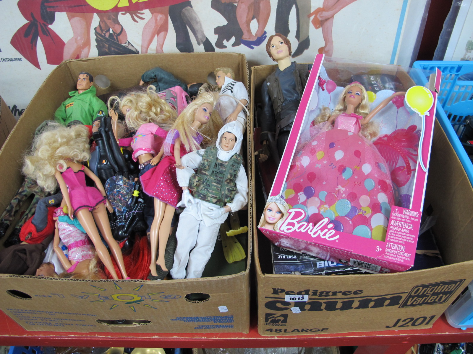 Barbie, Action Man, Star Wars and Other Plastic Toys:- Two Boxes