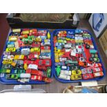 Two Trays of Playworn Diecast Vehicles.