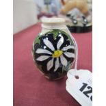 A Moorcroft Pottery Miniature Vase, painted in the 'Daisy' design by Nicola Slaney, shape 03/2, 5.