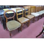 Pair of Country Made Bar Back Single Chairs; balloon back chair (woodworm) and Village Workshop