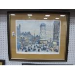 George Cunningham (Sheffield Artist), 'Early Doors', limited edition colour print of 250, pencil