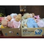 Dolls - A.D.G., Zapf Creations, Gotz, Brigitte Lnnam and many other dolls:- Two Boxes