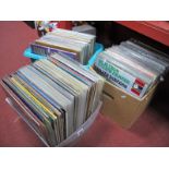 Approximately 250 LP's, with titles and artists spanning the decades:- Three Boxes