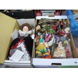 A Franklin Heirloom Doll - Elizabeth 1st, Maltese and other mid XX Century costume dolls:- One Box
