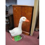 Heico Gesch German Made Model Plastic Floor Lamp, in the form of a goose 56.5cm high. Yew wood cd