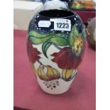 A Moorcroft Pottery Vase, painted in the 'Anna Lily' design by Nicola Slaney, shape 102/7, impressed