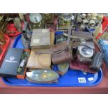 G.B. Bell Howell Model 605 Camera, Pearlette Camera, flat iron etc:- One Tray