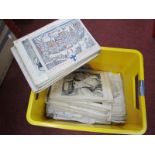 'The Prize' Magazines 1870's and 1880's, approx. 44; 1944 Christmas card, quantity of receipts,
