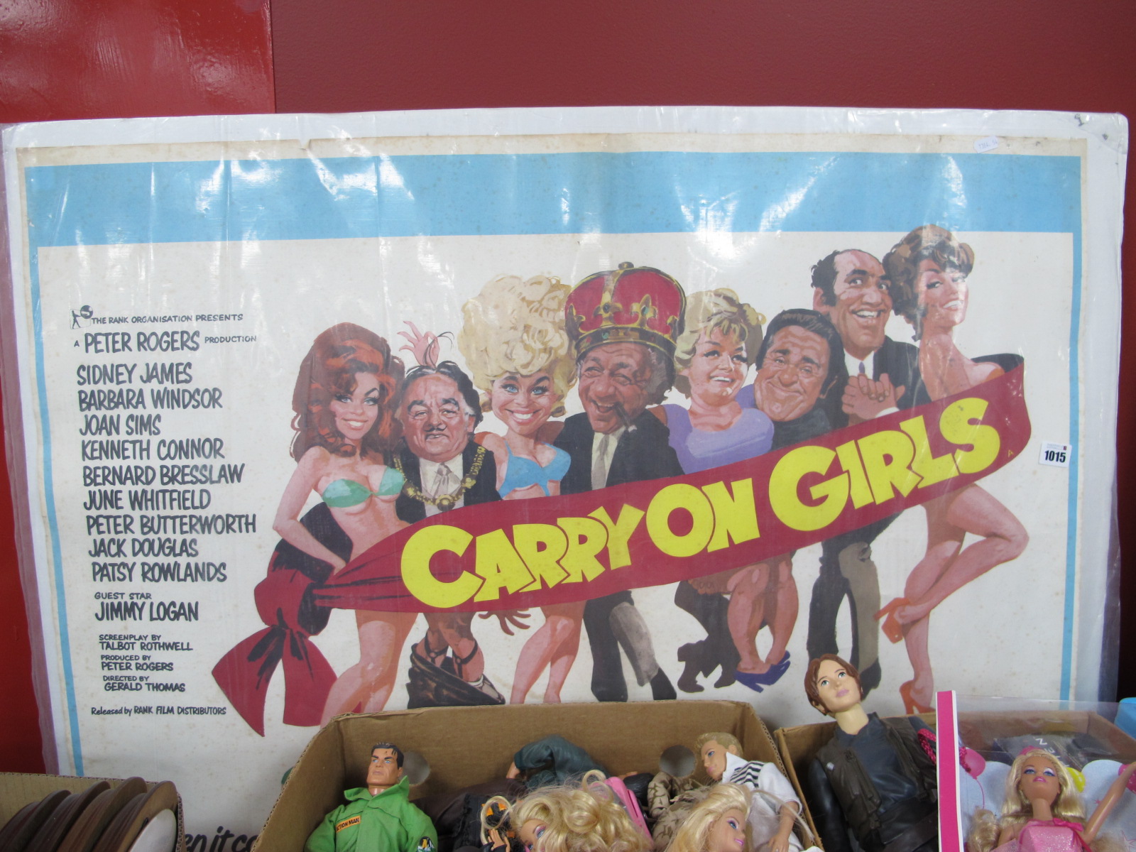 Carry On Girls (1973) Quad Poster, starring Sidney James, Barbara Windsor, Joan Sims, Bartholomew,