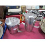 Gense Mid XX Century Scandinavian Stainless Steel Tea Pot and Hot Water Jug. (2)