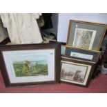 Eight Prints, to include George Weatherill - Whiby, 'Fiorenza', W. Russell Flint.