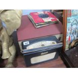 A Westminster Red & Cream Covered Portable Record Player, '20576' Steve Race, Los Indios,