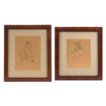 A PAIR OF DRAWINGS BY PHILIP MALIAVIN (RUSSIAN 1869-1940)