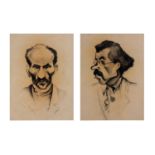 A PAIR OF PORTRAITS OF JEWISH MEN BY ISSACHAR RYBACK (UKRAINIAN-FRENCH 1897-1935)