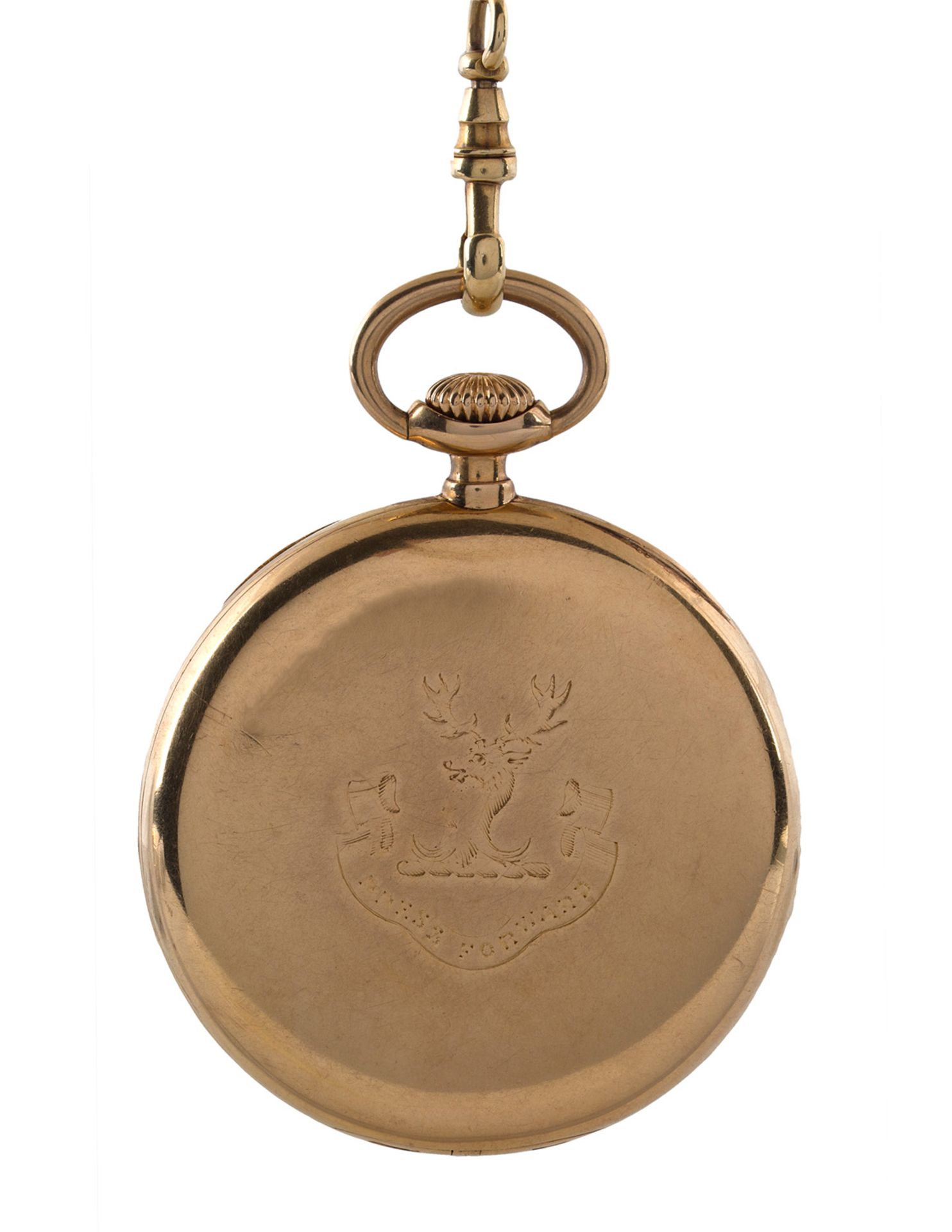 A TIFFANY & CO. 18K YELLOW GOLD POCKET WATCH WITH GOLD CHAIN, CASE NO. 19586 - Bild 5 aus 5