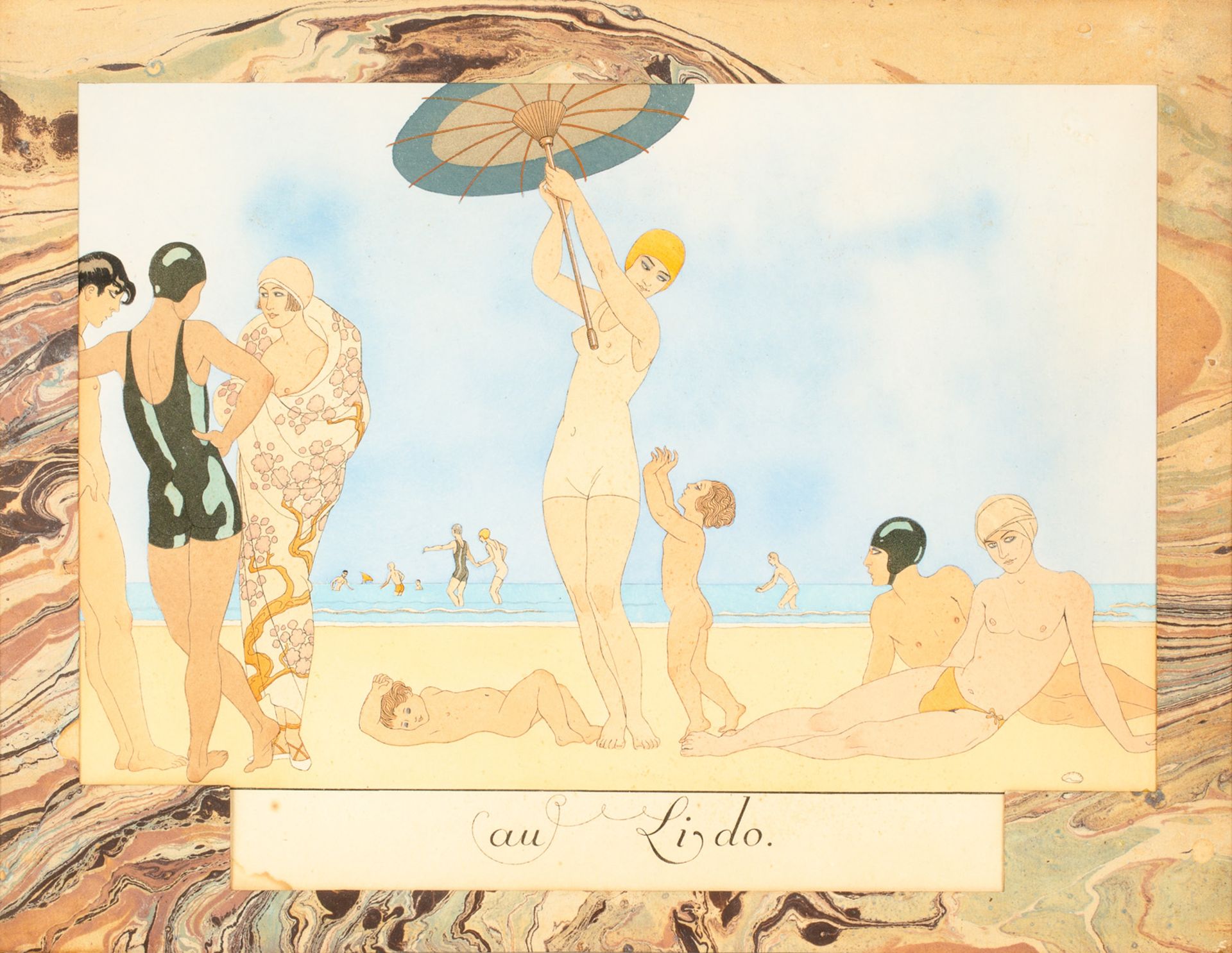 A GROUP OF FIVE ORIGINAL POCHOIR PRINTS BY GEORGE BARBIER (FRENCH 1882-1932) - Bild 4 aus 7