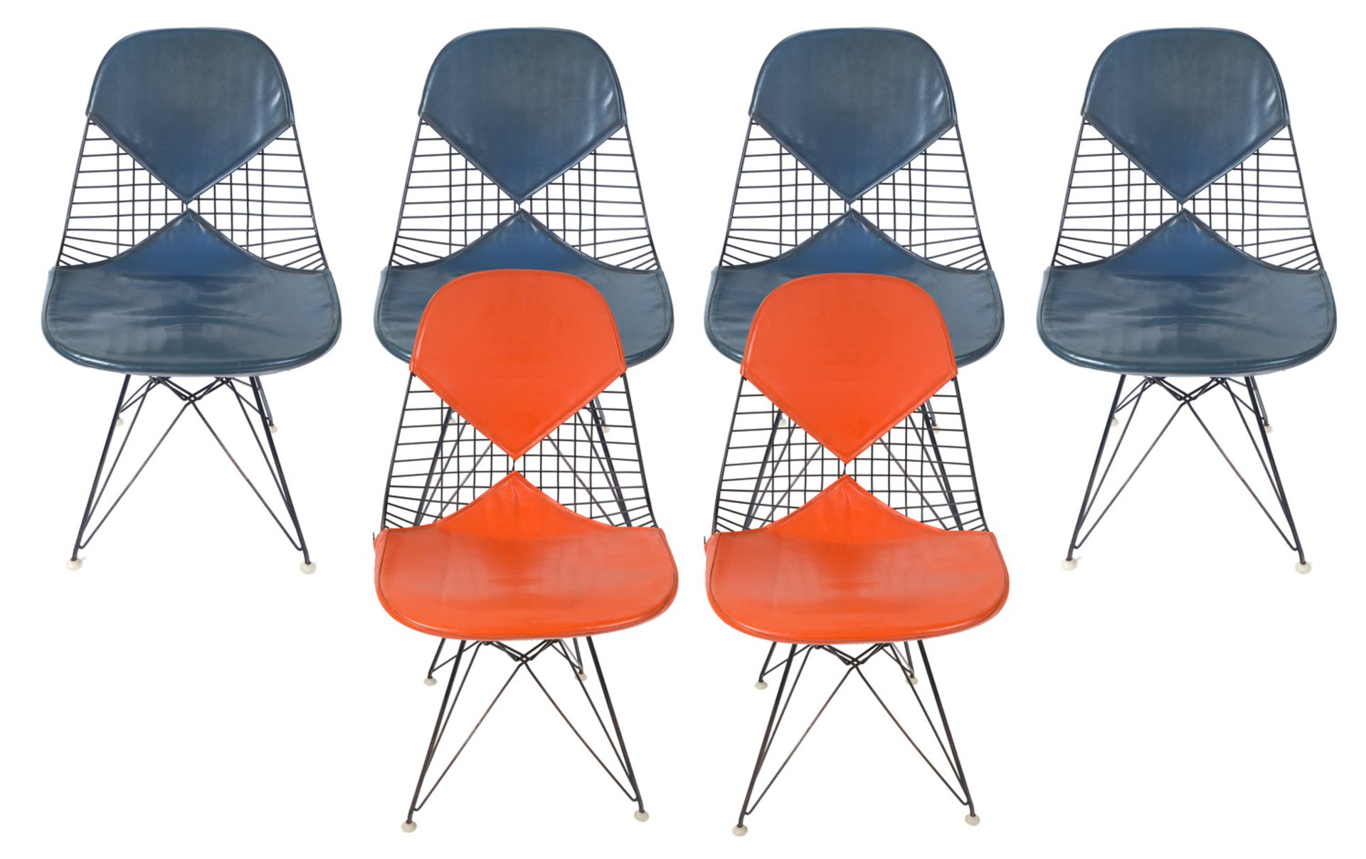 A SET OF 6 DKR CHAIRS BY CHARLES AND RAY EAMES (AMERICAN 1907-1978 AND 1912-1988), DESIGNED 1951