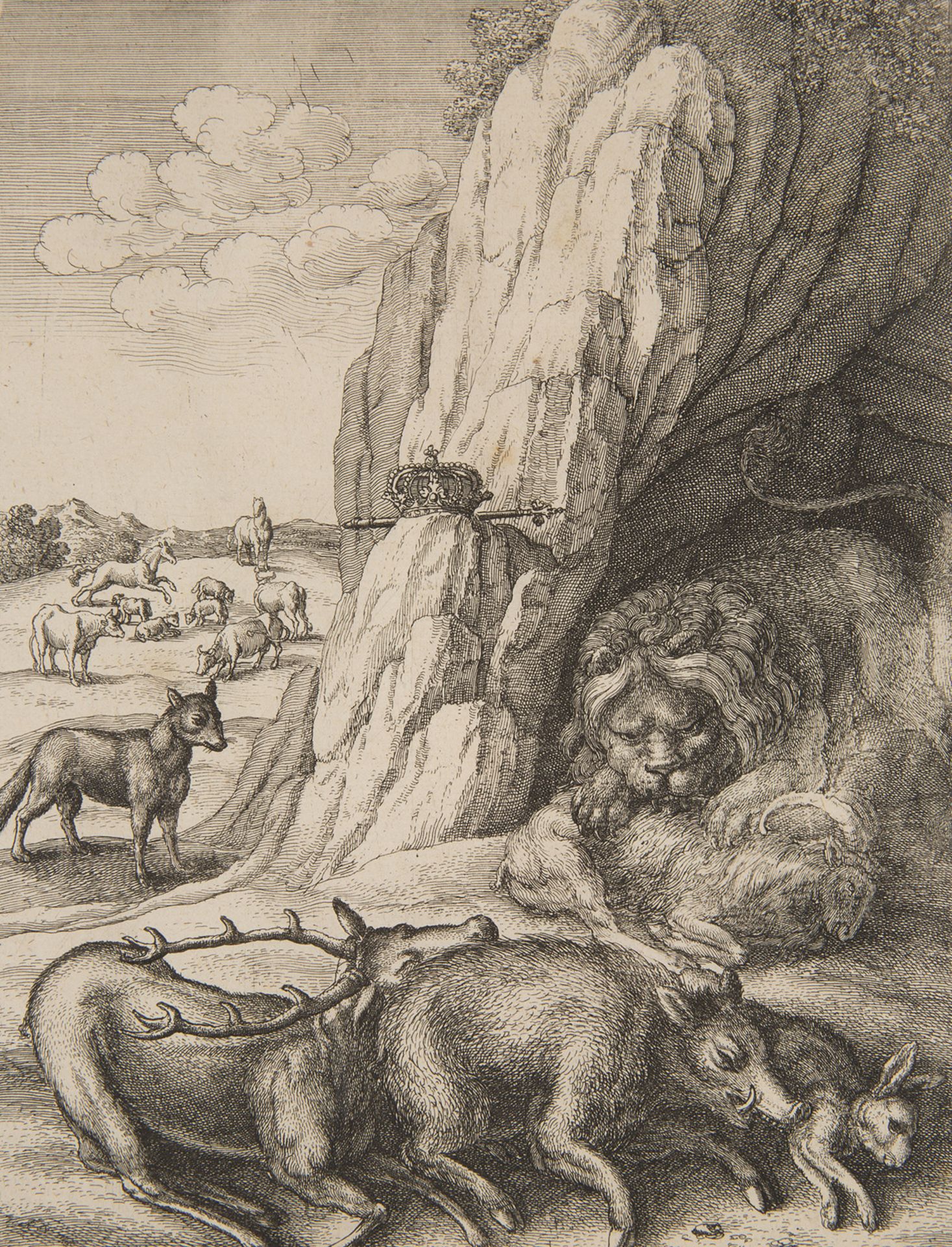 A SET OF TEN ETCHINGS FROM AESOP BY W. H. VON PRACHNA (CZECH 1607-1677), 1668 - Bild 7 aus 11