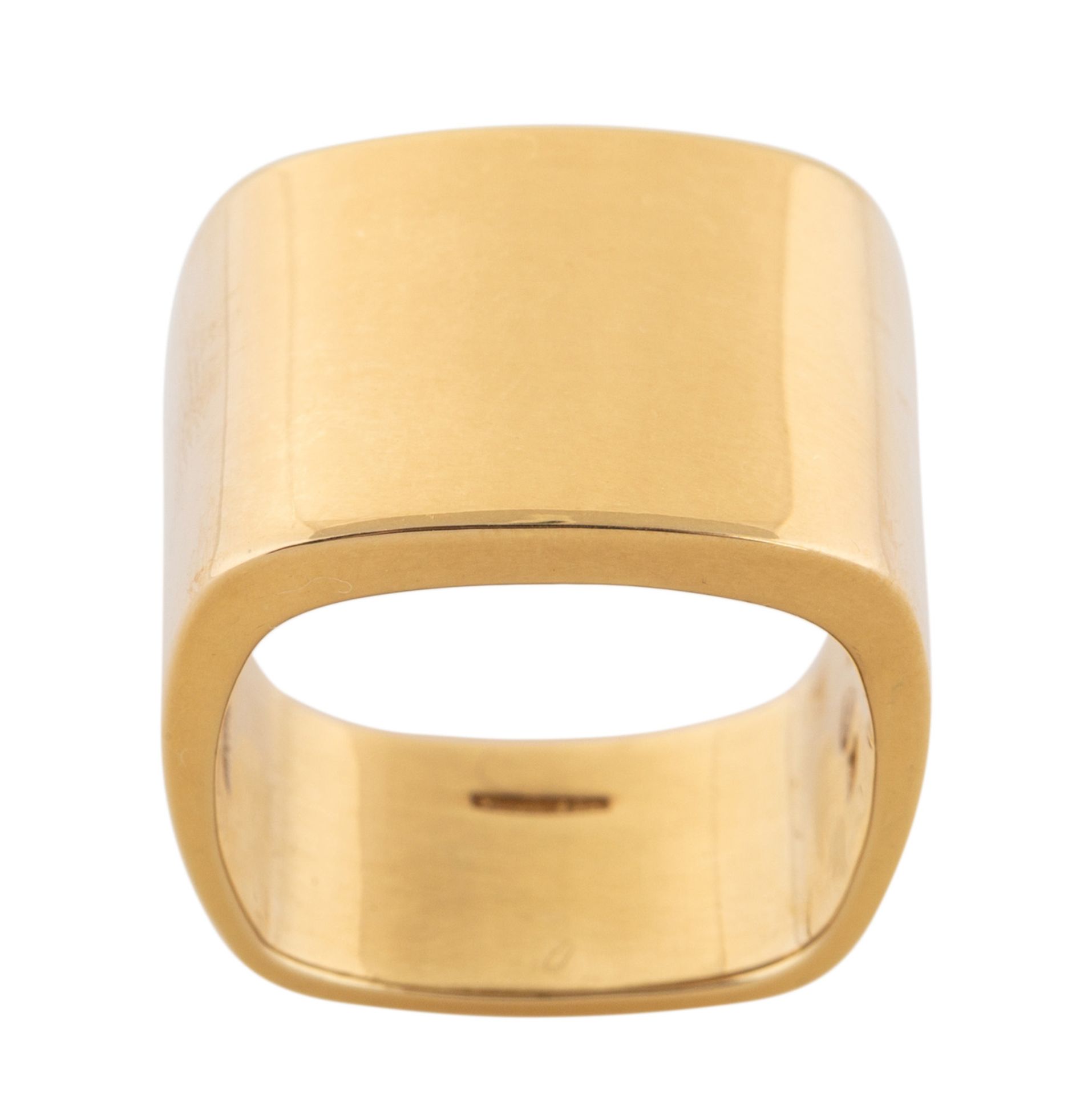 A TIFFANY & CO. 18K YELLOW GOLD SQUARE RING - Bild 2 aus 7