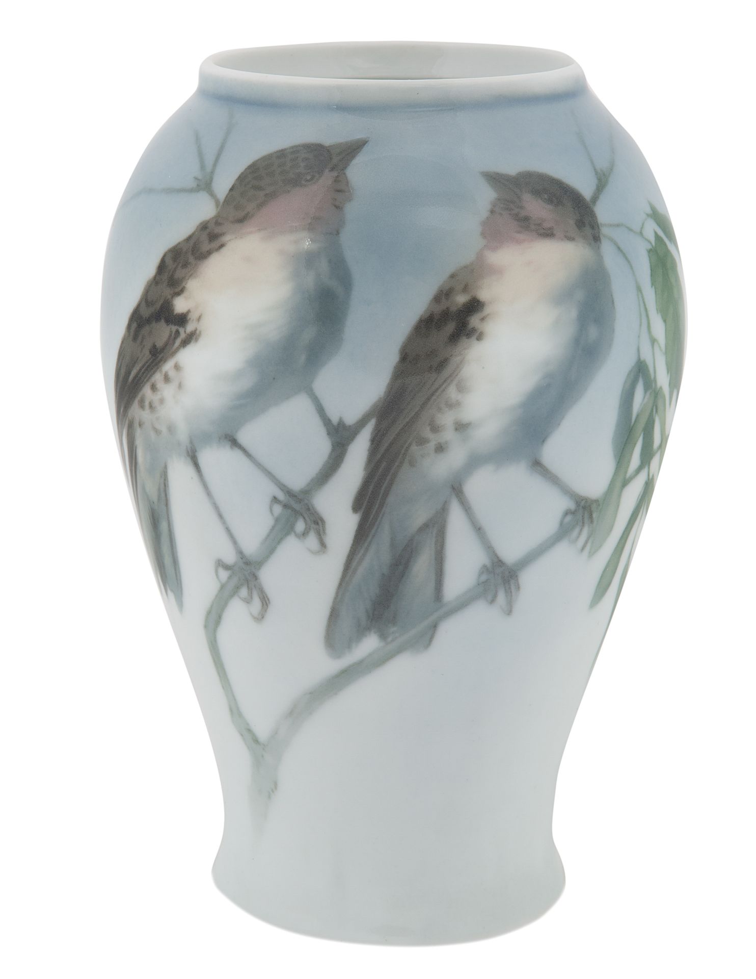 A RUSSIAN PORCELAIN 'SPARROW' VASE, IMPERIAL PORCELAIN FACTORY, ST. PETERSBURG, PERIOD OF NICHOLAS I