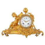 AN AUSTRIAN ORMOLU MANTEL CLOCK, W. SCHONBERGER, VIENNA, MID- TO LATE 19TH CENTURY