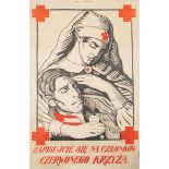 A POLISH WWI-ERA RED CROSS POSTER, PRINTED CIRCA 1914