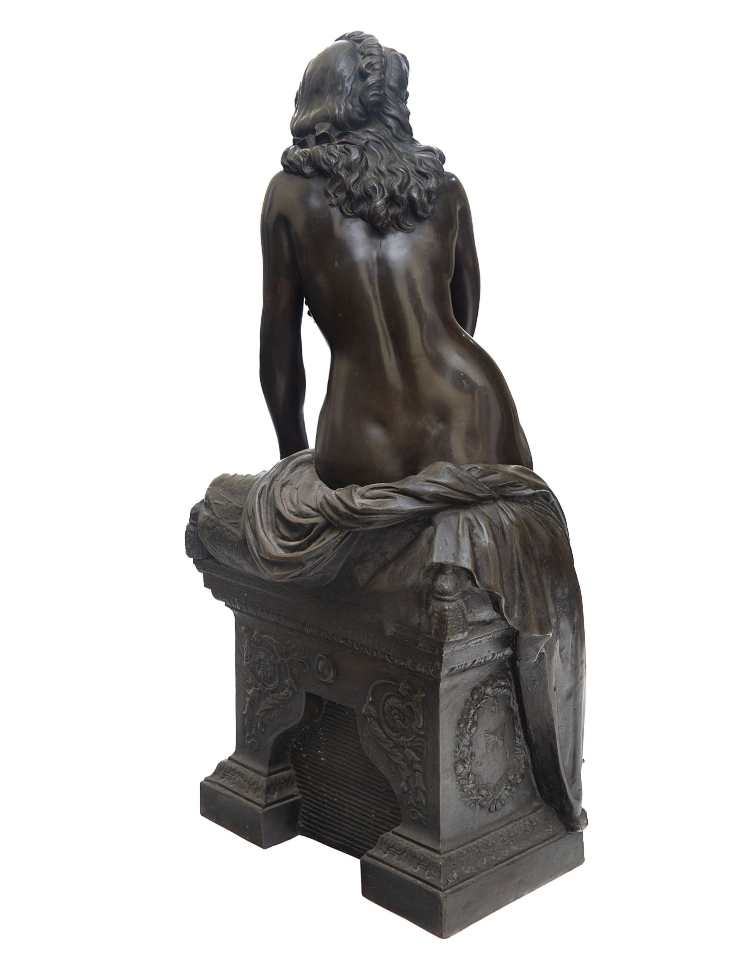 A BRONZE CASTING OF PSYCHE ABANDONED, 19TH CENTURY, AFTER THE MODEL BY AUGUSTIN PAJOU (FRENCH 1730-1 - Bild 2 aus 3