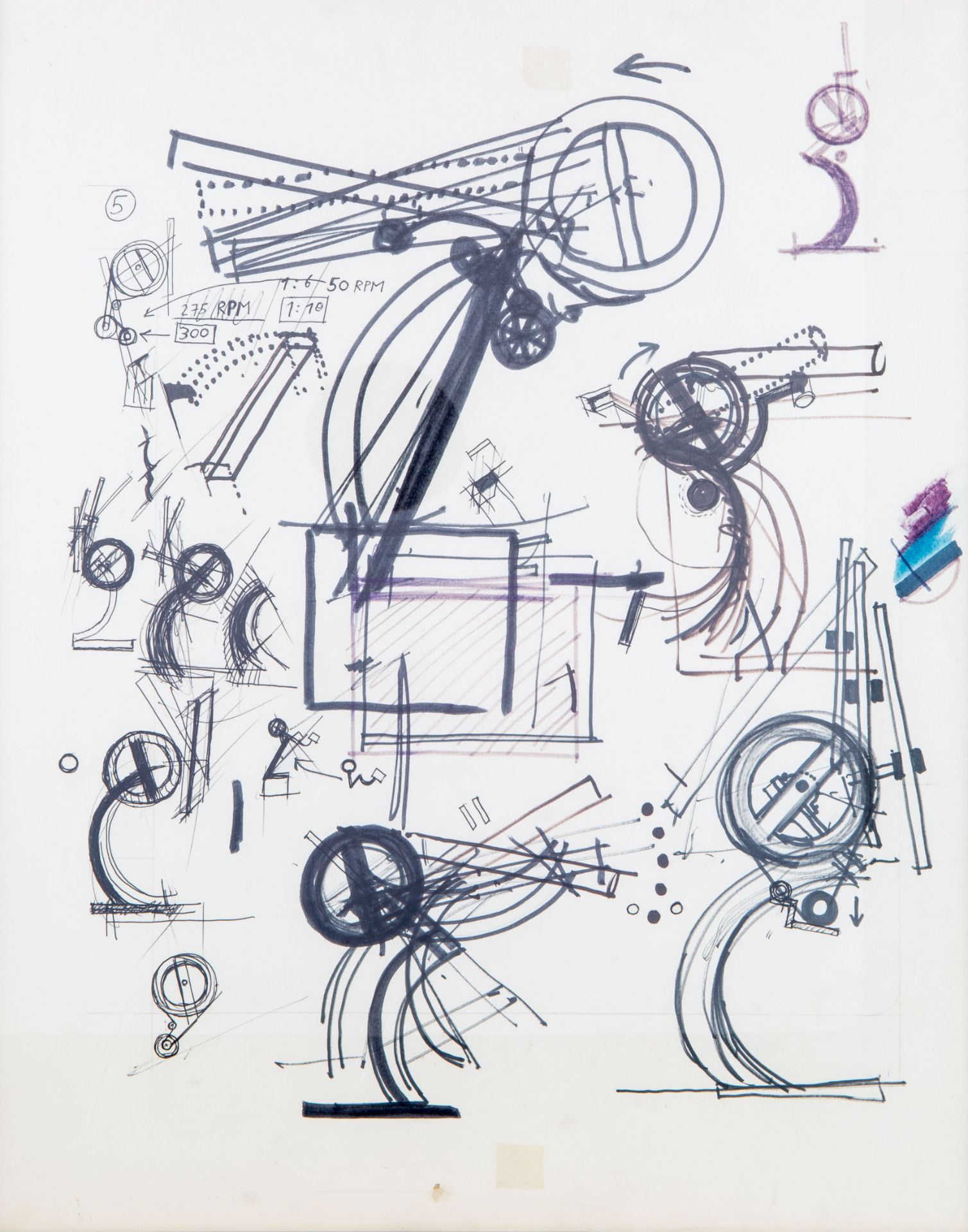 A PAIR OF WORKS ON PAPER BY JEAN TINGUELY (SWISS 1925-1991) - Bild 2 aus 4