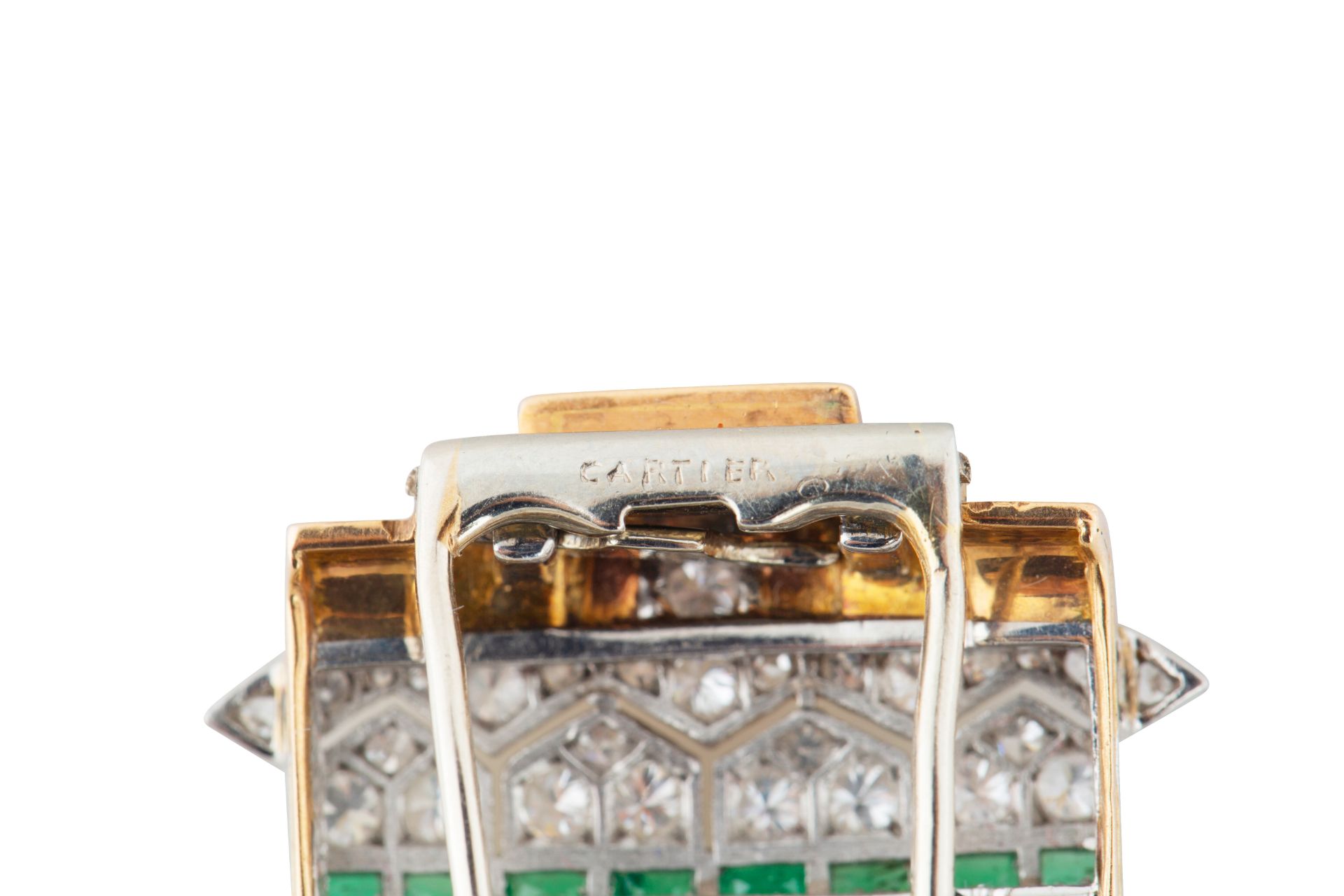 AN ART DECO GOLD, DIAMOND AND EMERALD BROOCH, CARTIER, PARIS, CIRCA 1930S - Bild 7 aus 11