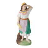 A RUSSIAN PORCELAIN FIGURE OF A UKRAINIAN WOMAN, FROM THE "PEOPLES OF RUSSIA" SERIES, GARDNER PORCEL