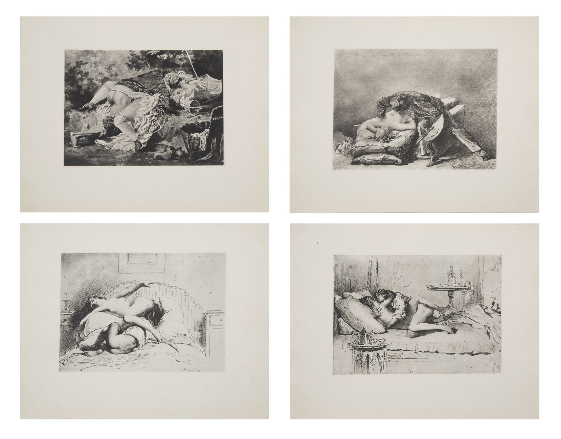 A GROUP OF 36 EROTIC HELIOGRAVURES BY MIHALY VON ZICHY (HUNGARIAN 1827-1906) FROM 'LIEBE' PORTFOLIO - Bild 2 aus 6