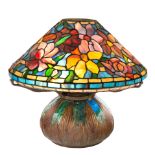 A MODERN TIFFANY STUDIOS STYLE 'PEONY' LAMP