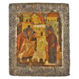 A RUSSIAN ICON OF THE ANNUNCIATION, 17TH CENTURY